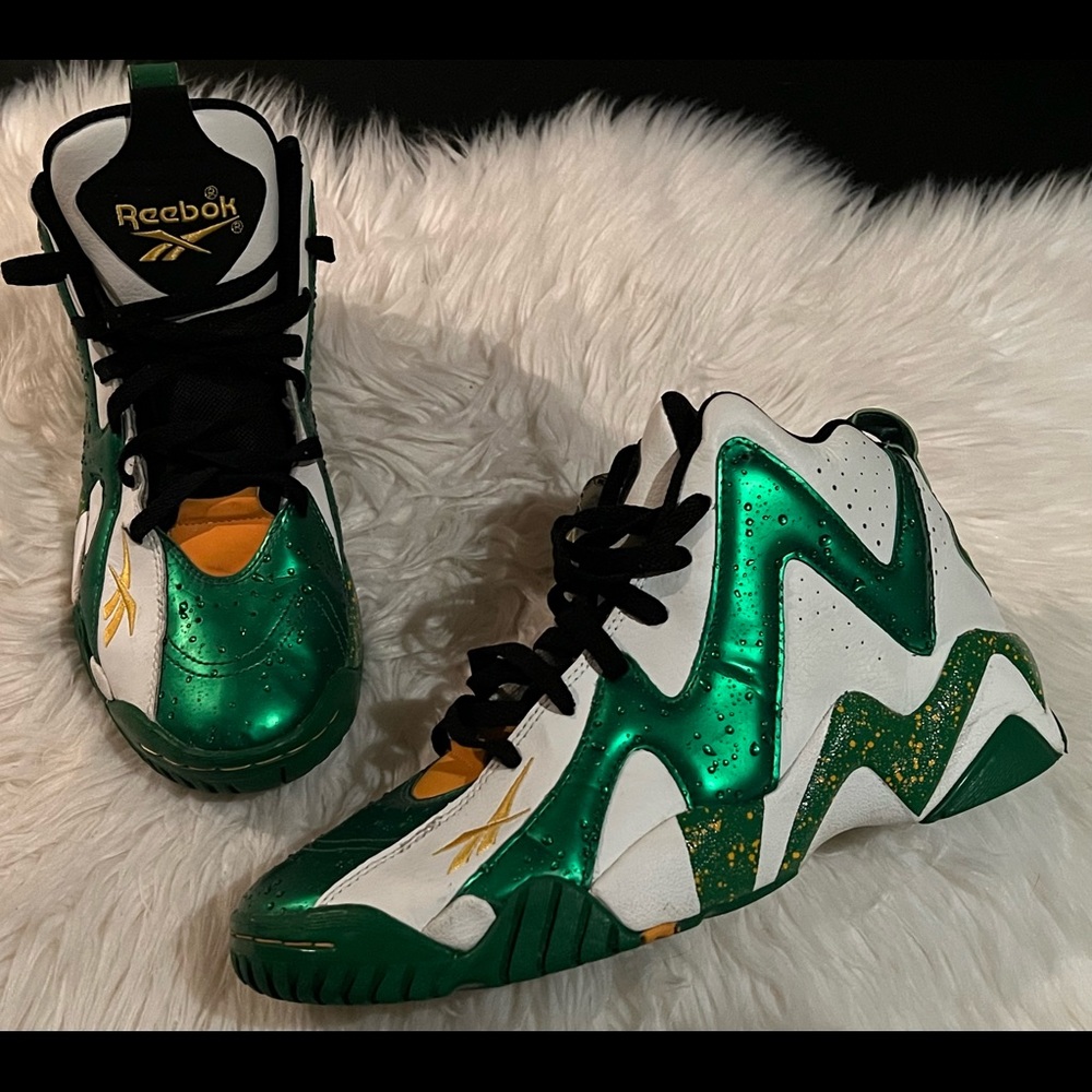 Reebok Kamilkaze ll mid (The Reign man raindrops Shawn Kemp) sneakers Mens sz 9
